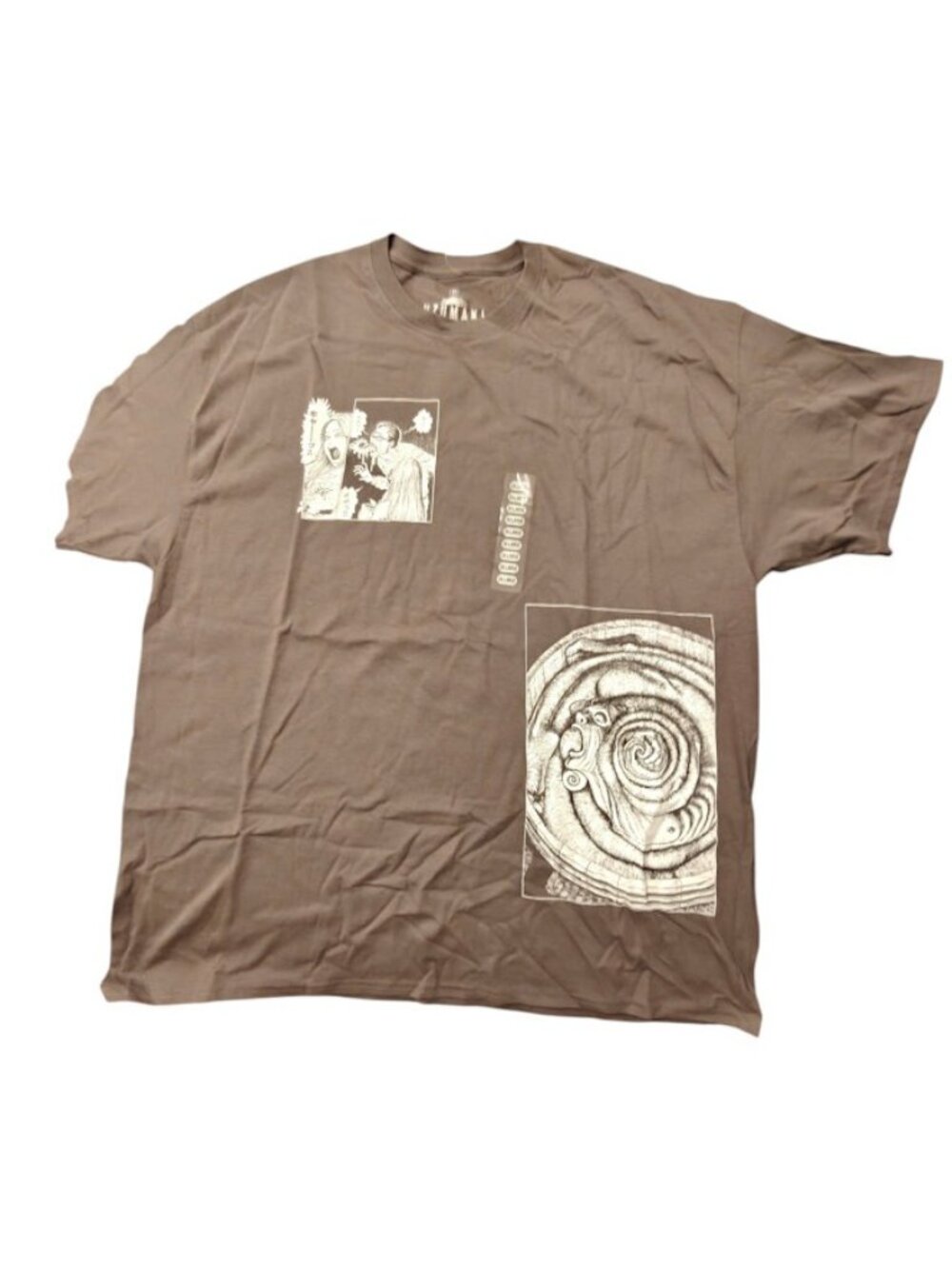Uzumaki Junji Ito Spiral Man Mens Gray XXL 2XL Ripple Junction 100 Cotton TShirt